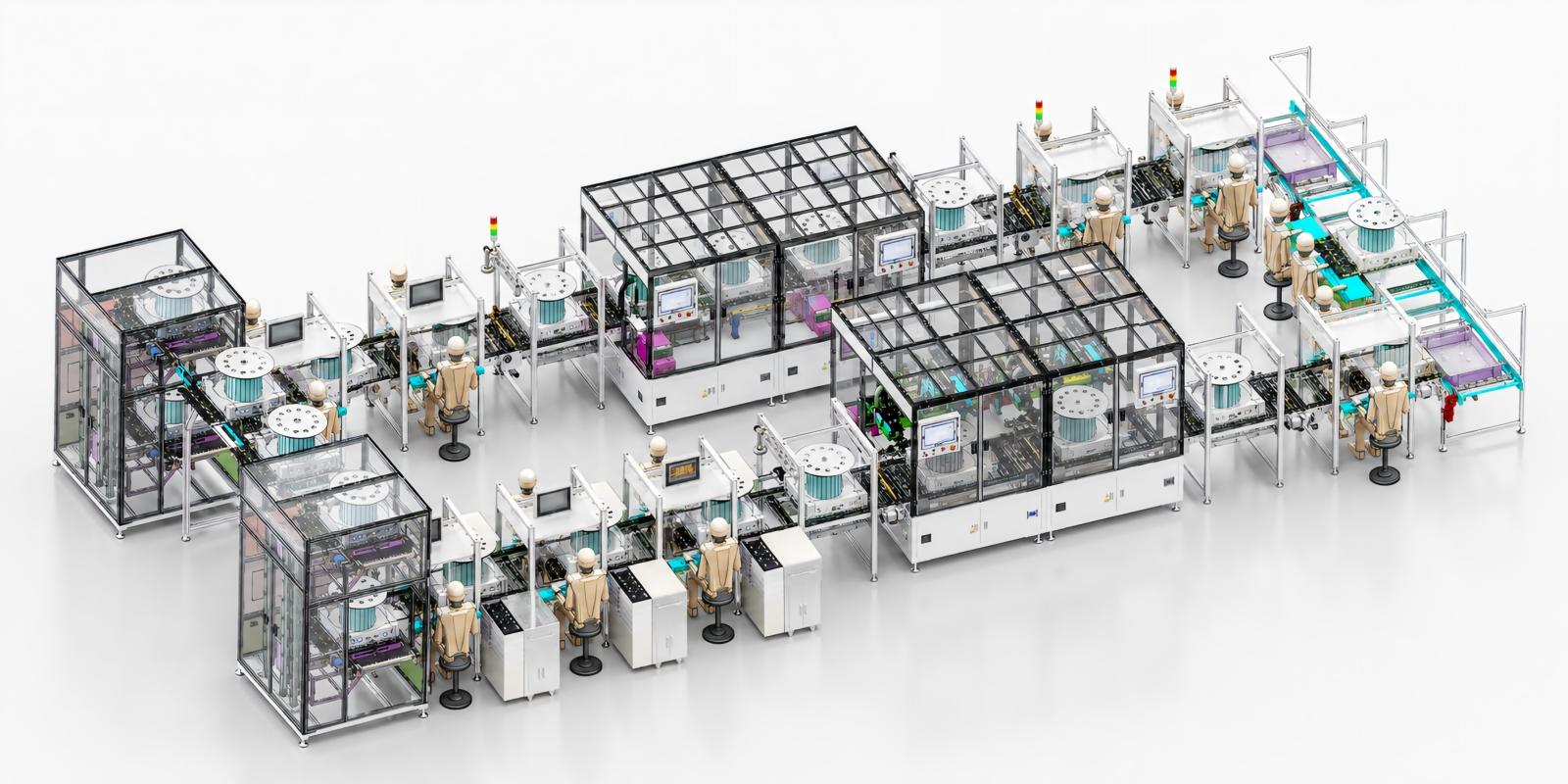 Semi-Automatic MPO/MTP/MMC/LCD Components Assembly Line